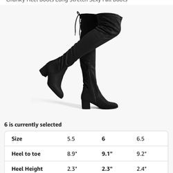 Over The Knee Thigh High Boots - Black