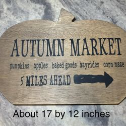 Home Decoration Wood Autumn Sign