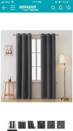 DECONOVO black out curtain panel | dark gray