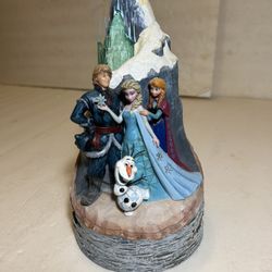 Jim Shore Disney Frozen Carved By Heart “Worth Melting For” Retired Sculpture New Boxed 