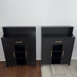 BRAND NEW!! Black Storage Side Cabinet/Buffet/Sideboard