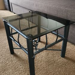 Glass / Metal End Table (shorter)