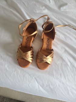 Girls Gold Shoes Size 12.5