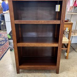 Brown Wood 3 Shelf Bookcase SKU#9SS3BU