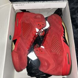 Jordan 5 Red Suede Size 13