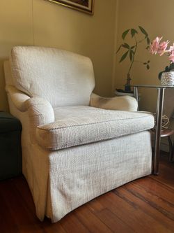 Off White Accent Armchair