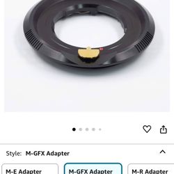 TTArtisan M Lens to GFX Adapter Converter Ring Compatible with GFX100, GFX1005, GFX50R, GFX50S Cameras