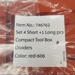 Packout Item No. 746762 Compact Tool Box DIVIDERS SET 4 Short 1 Long pcs Brand new packed
