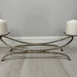 Candle Holder & Unused Wax Candles 