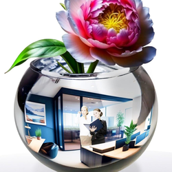 Mirror Vase, 8 Inch Cubicle Mirror to