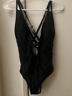 Women’s black one piece bathing suit size medium