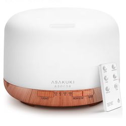 ASAKUKI Essential Oil Diffuser for Home, 500ML Aromatherapy Diffuser Humidifier