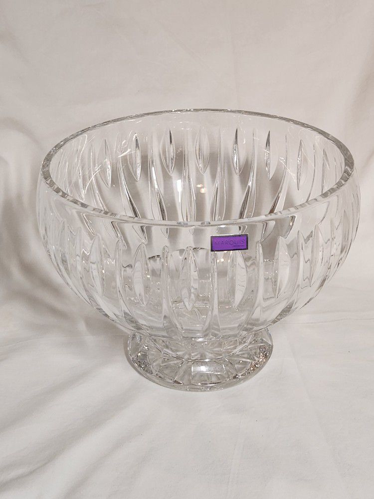 Waterford Lead Crystal Marquis Sheridan Large Footed Bowl