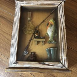 Fishing Shadow Box/Jewelry Holder
