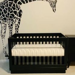 3 In 1 Babyletto Acrylic Black Crib