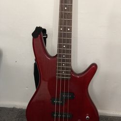 Electric Bass Guitar Red Burgundy