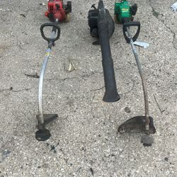 String Trimmer And Gas Leafs Blower 