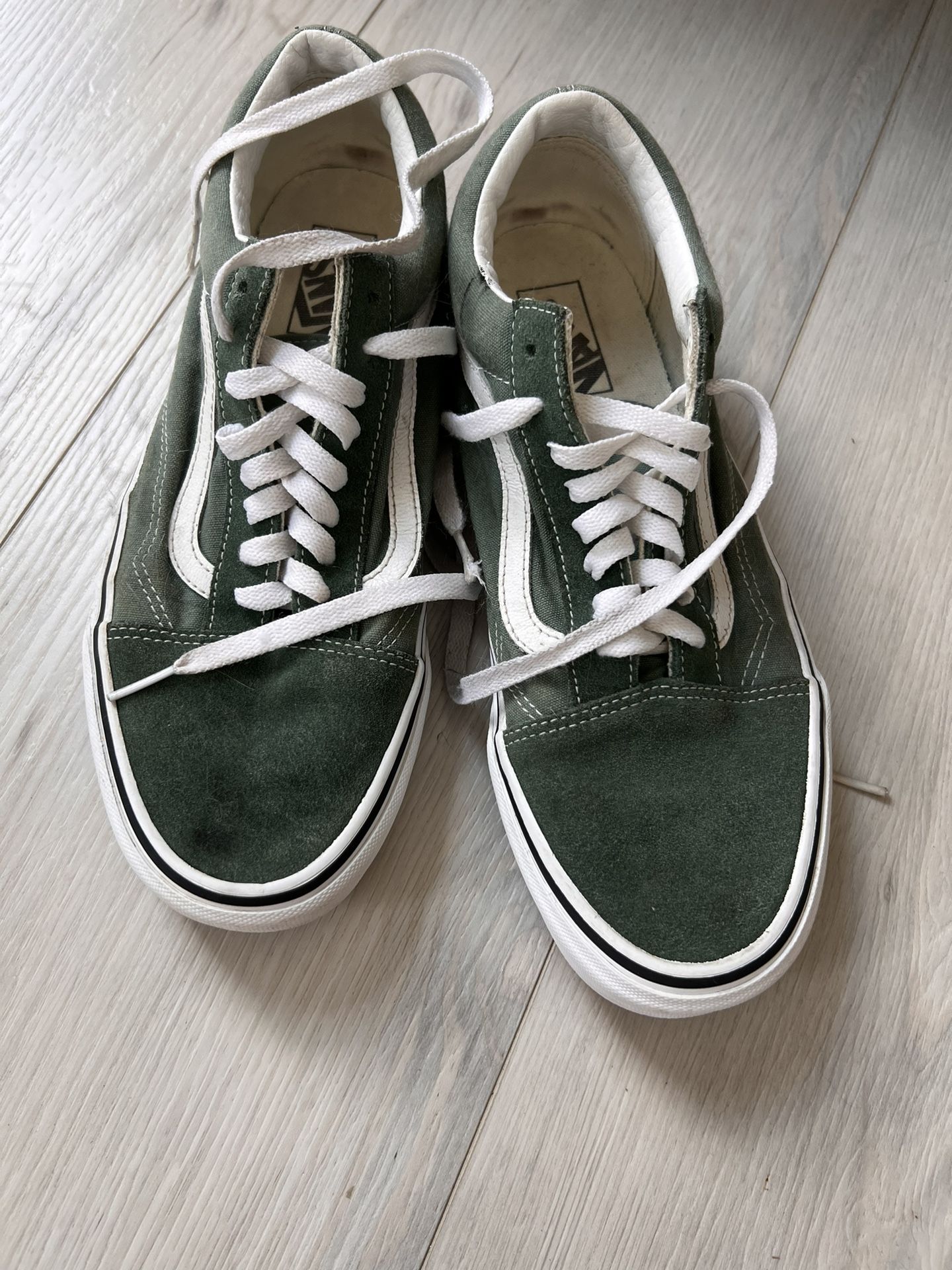 Green vans shoes size 10
