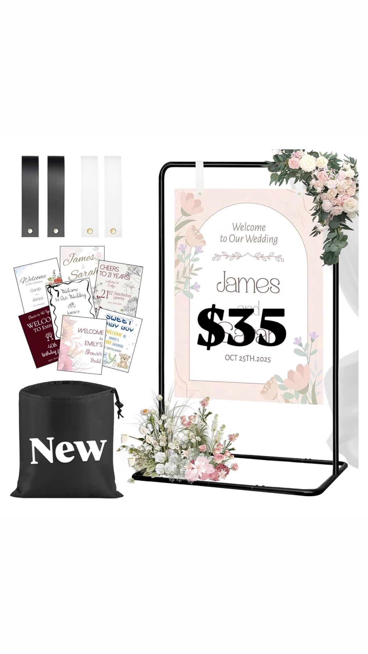 Party Welcome Sign Holder Stand NEW