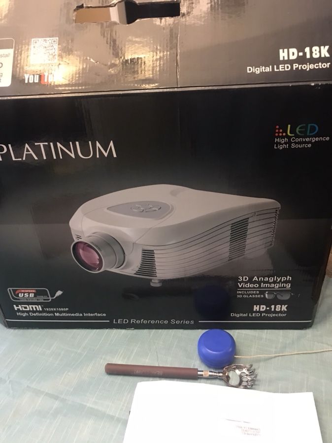 Platinum led digital projector brand new never used.