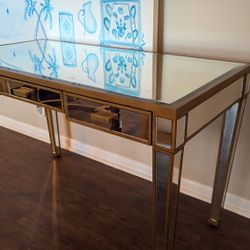 Walnut and Mirror Desk