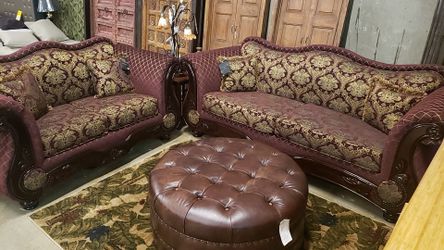 Traditional sofa and loveseat only