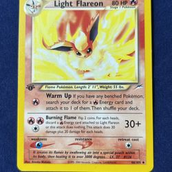 Pokemon TCG  Card Light Flareon 1st Edition Neo Destiny 46/105 WOTC non holo LP