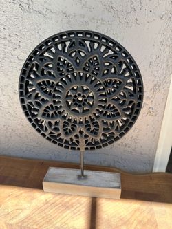 Wood Mandala-Medallion Table top decor -Black