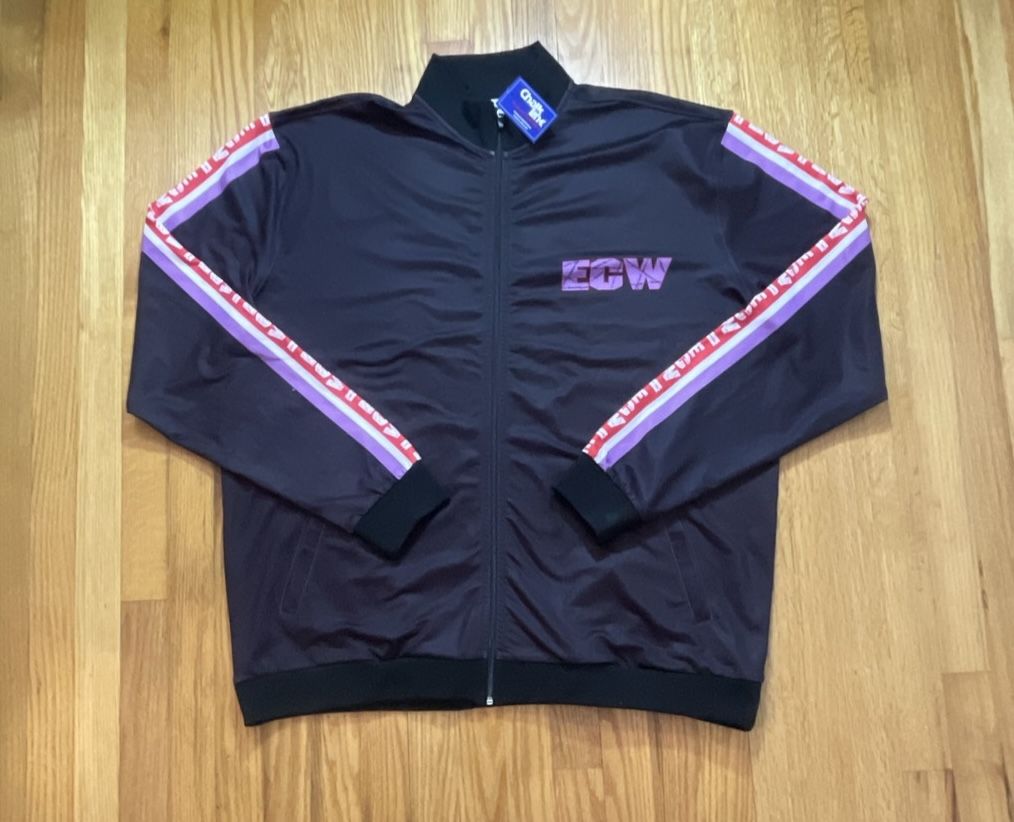 ECW Wrestling Chalk Line Track Jacket WWE Size XXXXL RVD Sandman Sabu Brand NEW