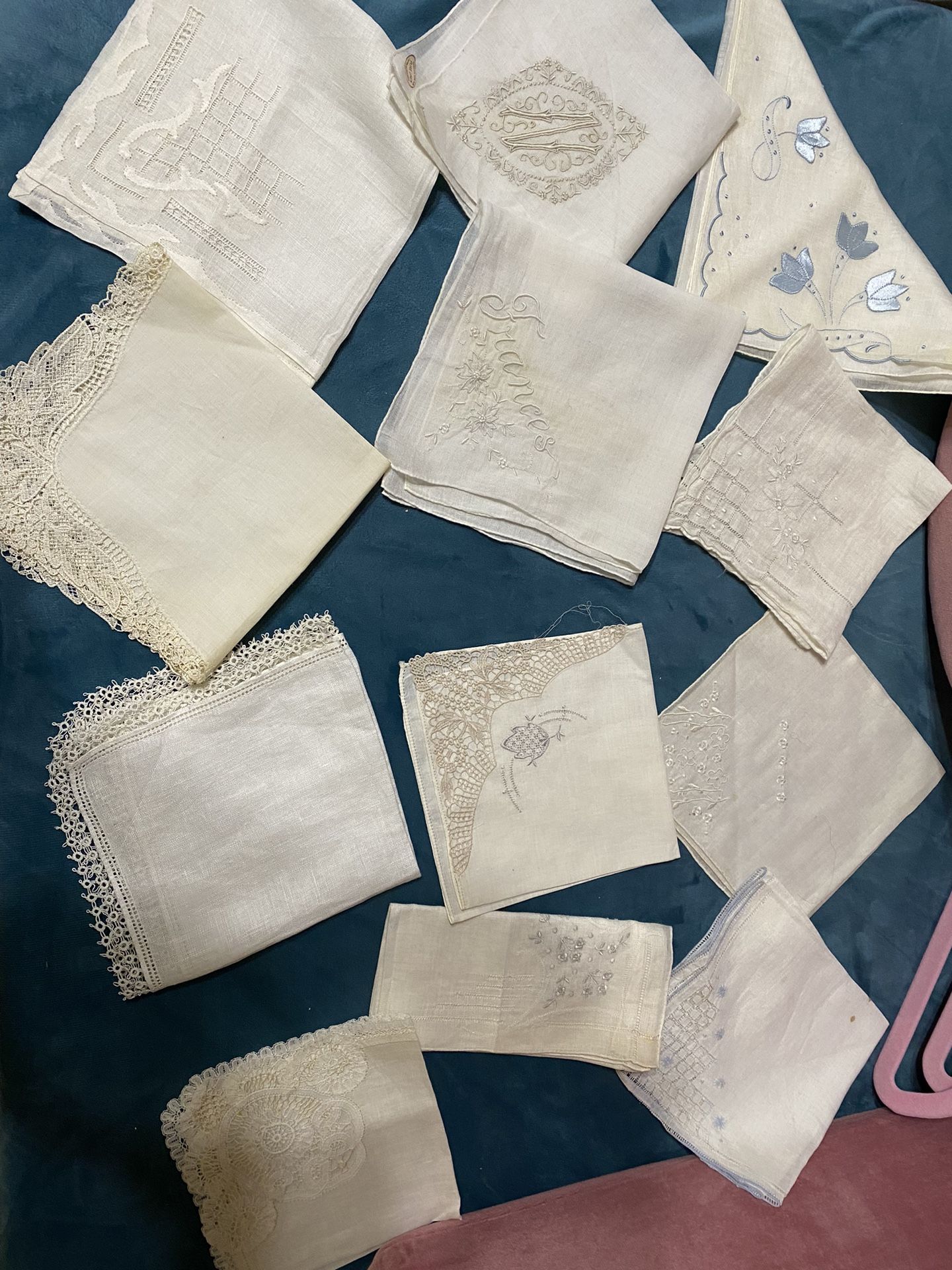 Vintage Handkerchiefs Lot Hand Made