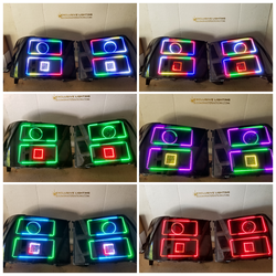 Multi colored halo headlights