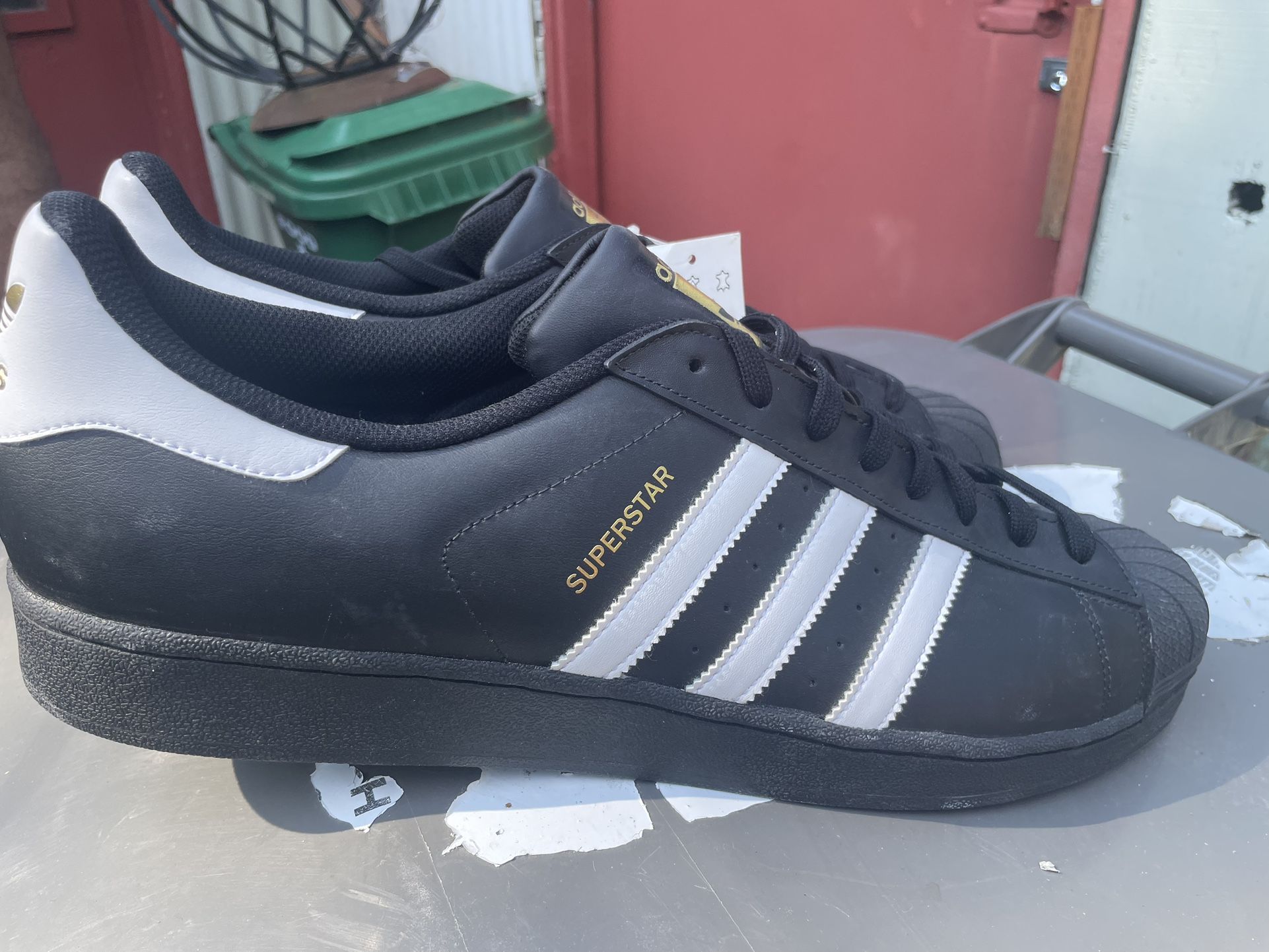 Brand new Adidas Superstar Men’s Black Size 18 With Tads