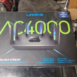 Linksys AC4000 Gaming Max Stream Tri Band Wifi 5 Router