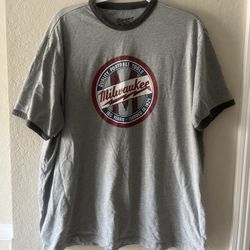 Milwaukee Shirts Size XL Used   8 Shirts available $5 each in great condition    2 dark gray  1 light gray  3 red  1 blue  1 green        Keywords : M