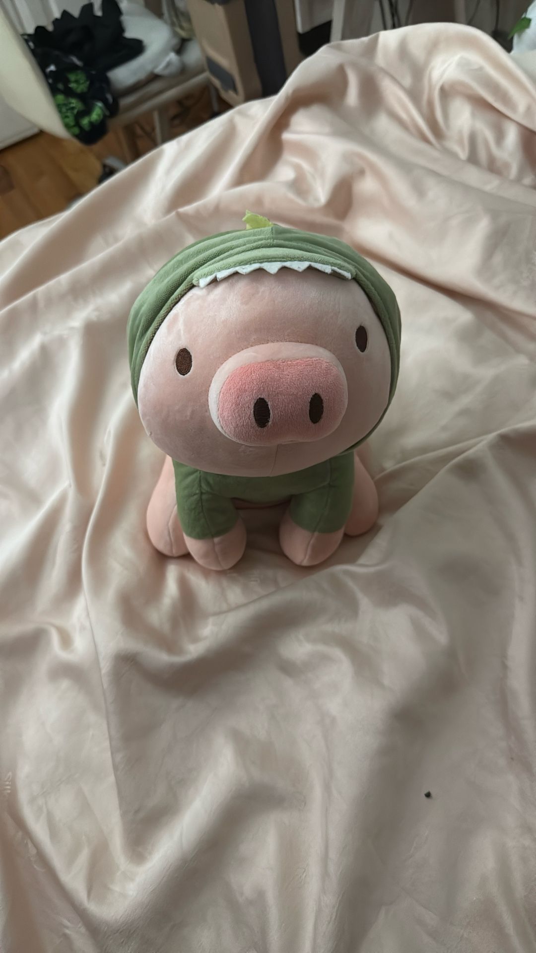 Miniso Pig In Dinosaur sweater plushie