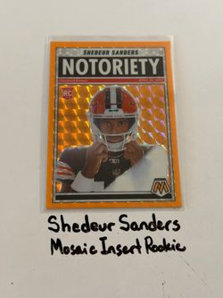 Shedeur Sanders Cleveland Browns QB Mosaic Short Print Insert Rookie Card.
