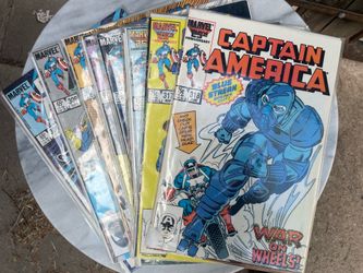Lot of nine 1985 Captain America comic books