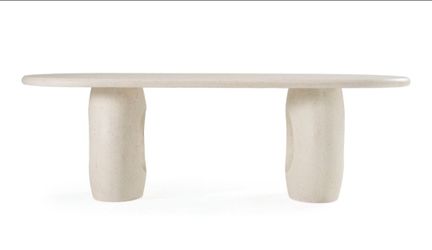 Brand new gorgeous modern outdoor terrazzo concrete dining table