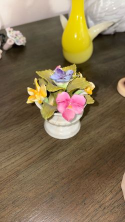 Porcelain Flower Bouquet Figurine