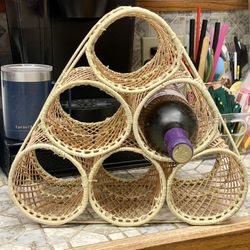 Cute Wicker Wine Rack