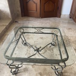 Iron Glass Table 