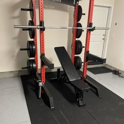 Vesta Fitness HR1000 | Adjustable Bench | 230lb Bumpers Olympic Weight | 7ft Olympic Barbell | Fitness | Gym Equipment | FREE DELIVERY 🚚 