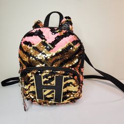 Justice Girls Sequin H Kitty Ears Backpack 