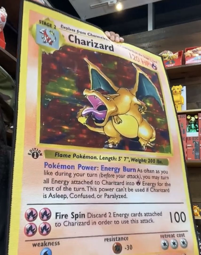 Charizard Pokémon Area Rug New