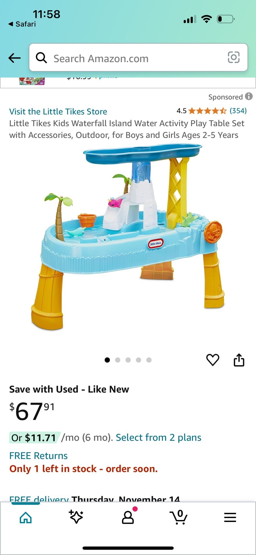 Little Tikes Outdoor Water Table For Kids