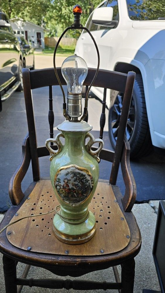 Antique Vintage Porcelain Lamp