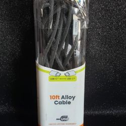Ventev 10 ft Alloy Charger Cable Type C -> Type C