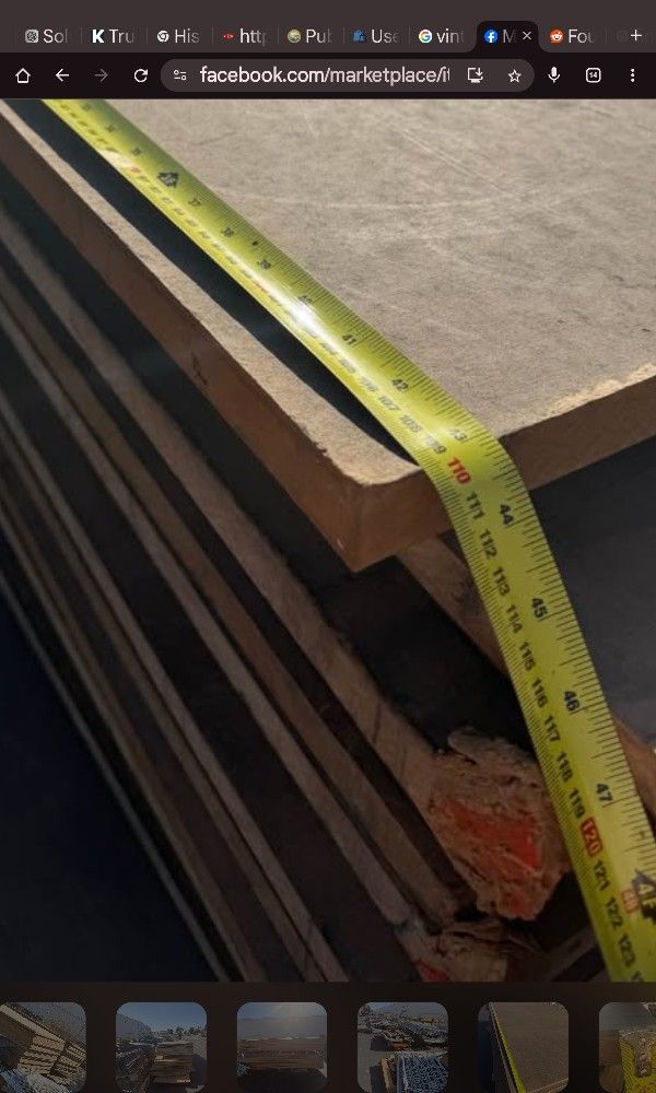 MDF Compressed Wood 110 " Long 48 " Wide 3/4 Inch Thick