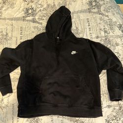 Nike Men's Sportswear Club Fleece Pullover Hoodie Black/White Size XXL