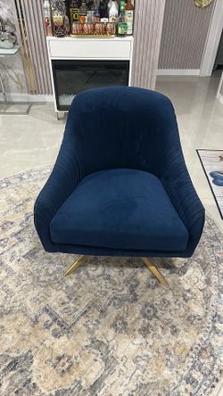 West Elm Roar &Rabbit Pleated Swivel Chair